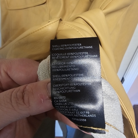 Maeve Anthropologie Faux Leather Oversized Shirt Jacket Shacket Camel Brown - Picture 7 of 8